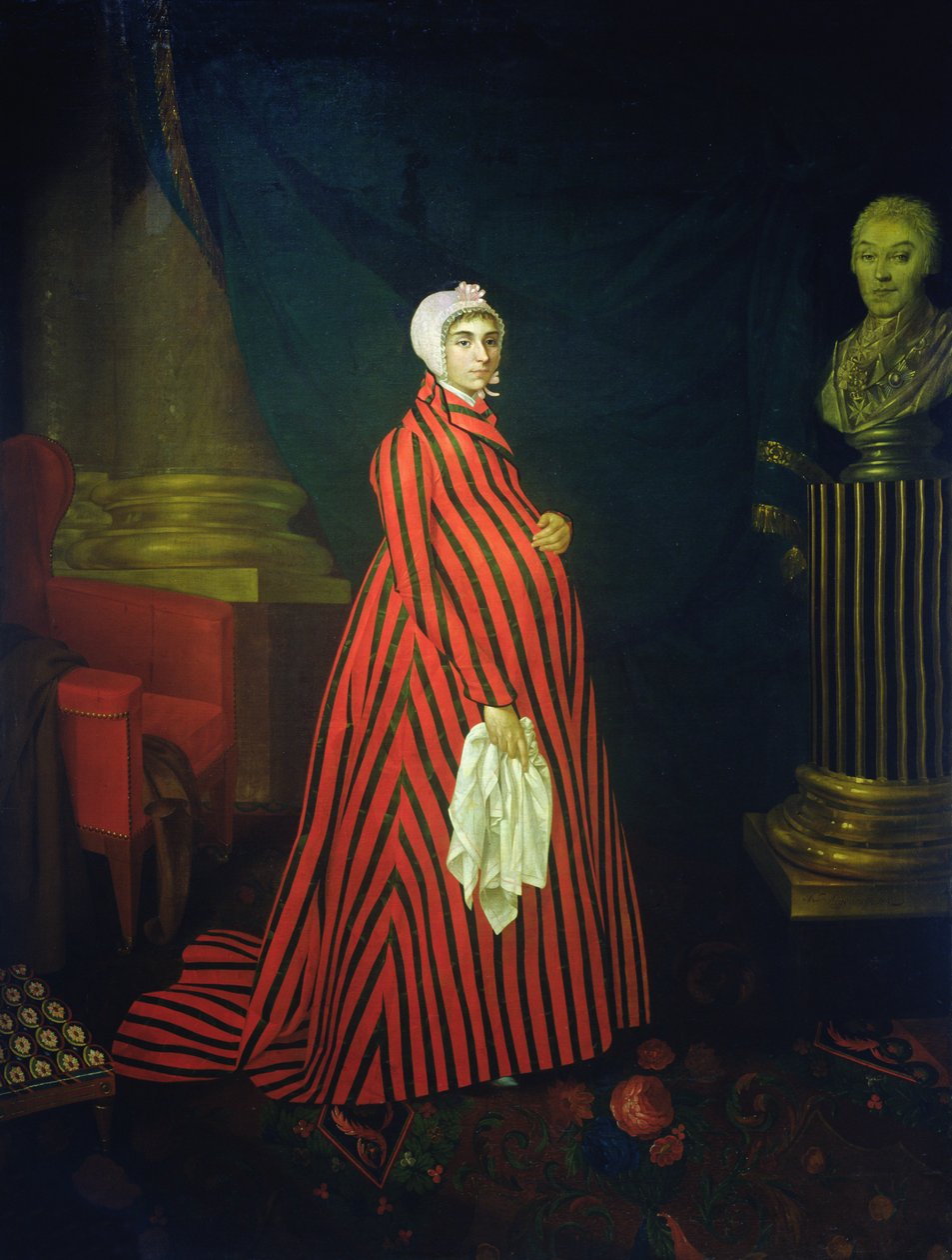女演员和歌手Praskovya Zemchugova的肖像也被称为伯爵夫人谢列梅捷娃，1803年 作者 尼古拉·伊万诺维奇·阿尔古诺夫