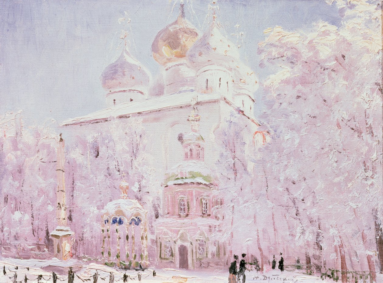 冬天在Trinity-St。 Sergius Lavra在Sergiyev Posad，c.1910 作者 尼古拉（Nikolay Nikanorovich）Dubovskoy