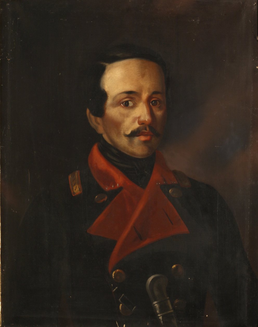诗人米哈伊尔·勒蒙托夫的肖像1814-1841，1854-1858 作者 尼古拉·伊万诺维奇·波利瓦诺夫