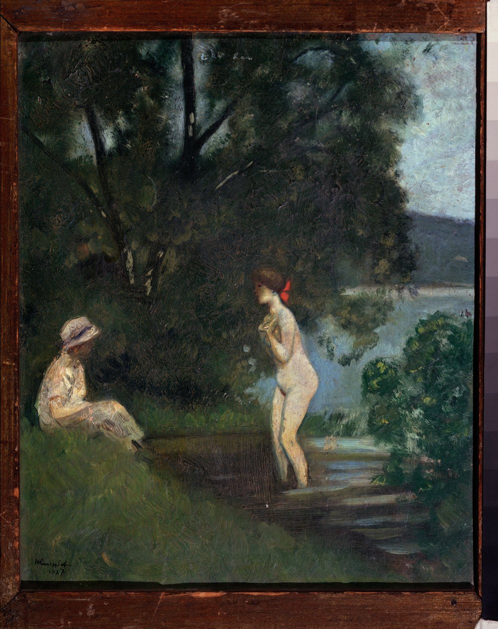 Une baigneuse (A Bather) - Peinture de Nikolai Vladimirovich Sinezubov (Nicolas Sinezouboff) (1891-1956), huile sur toile 作者 尼古拉·弗拉基米罗维奇·辛祖博夫