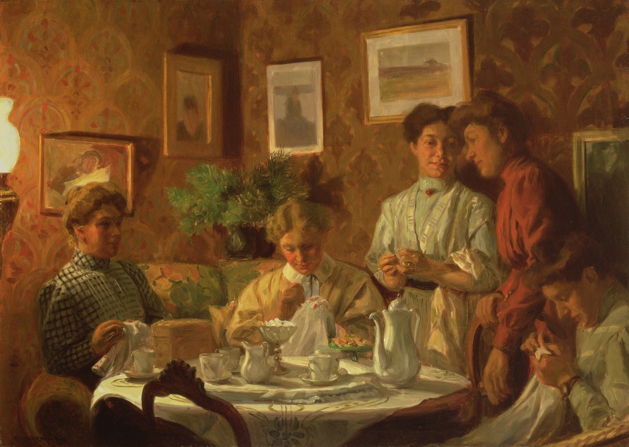 缝纫集团，1909年 作者 尼尔斯·拉森（Nils Larson）