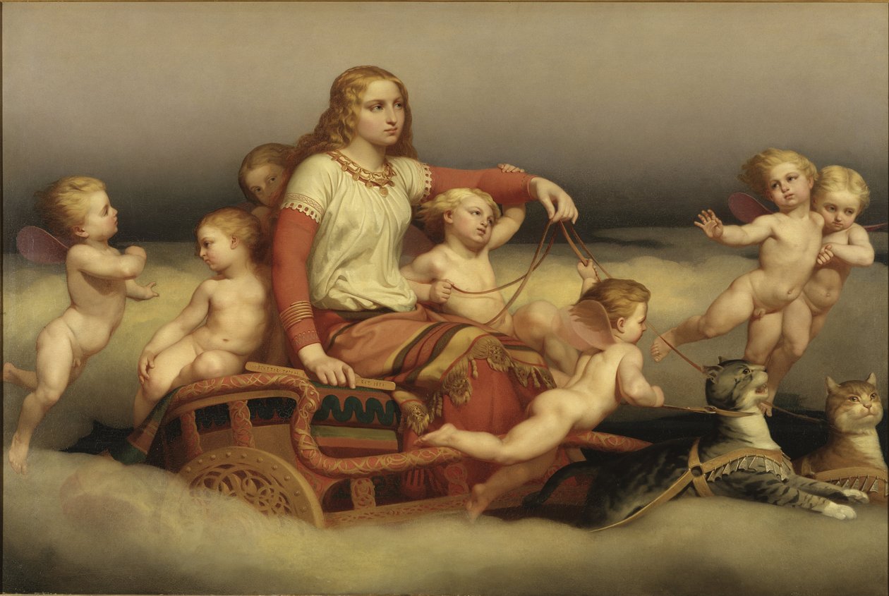 Freyja recherche son mari disparu - Freya Seeking Hersband，Blommer, Nils Jakob (1816-1853)。 布面油画 作者 尼尔斯·布洛默（Nils Blommer）