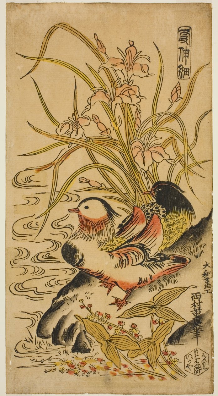 鸳鸯，选自 "卡申赛 "系列 作者 西村重永