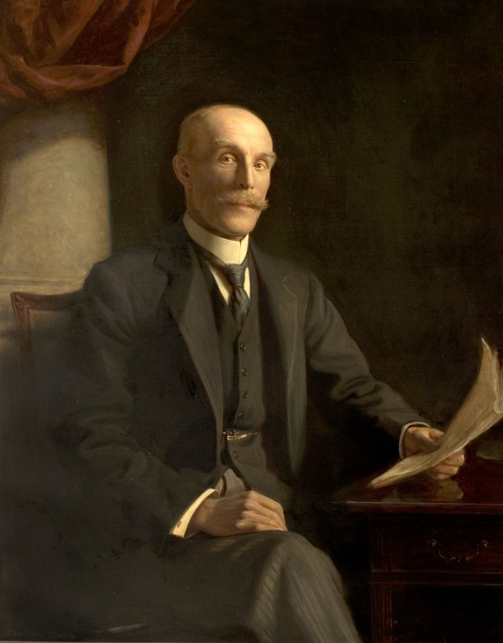 约翰·麦克雷爵士 (Sir John T. McCraith)，太平绅士（布面油画） 作者 诺埃尔·丹霍姆·戴维斯