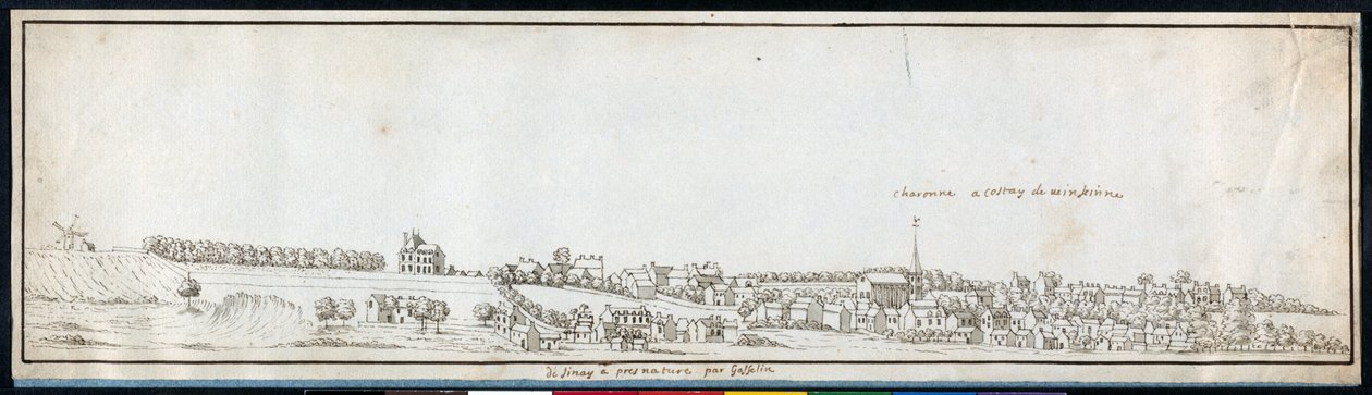 Charonne，约1677年（纸上水墨笔）。 作者 诺埃尔·加斯林