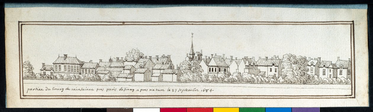 Part of the commune of Vincennes (pen & ink on paper) 作者 诺埃尔·加斯林