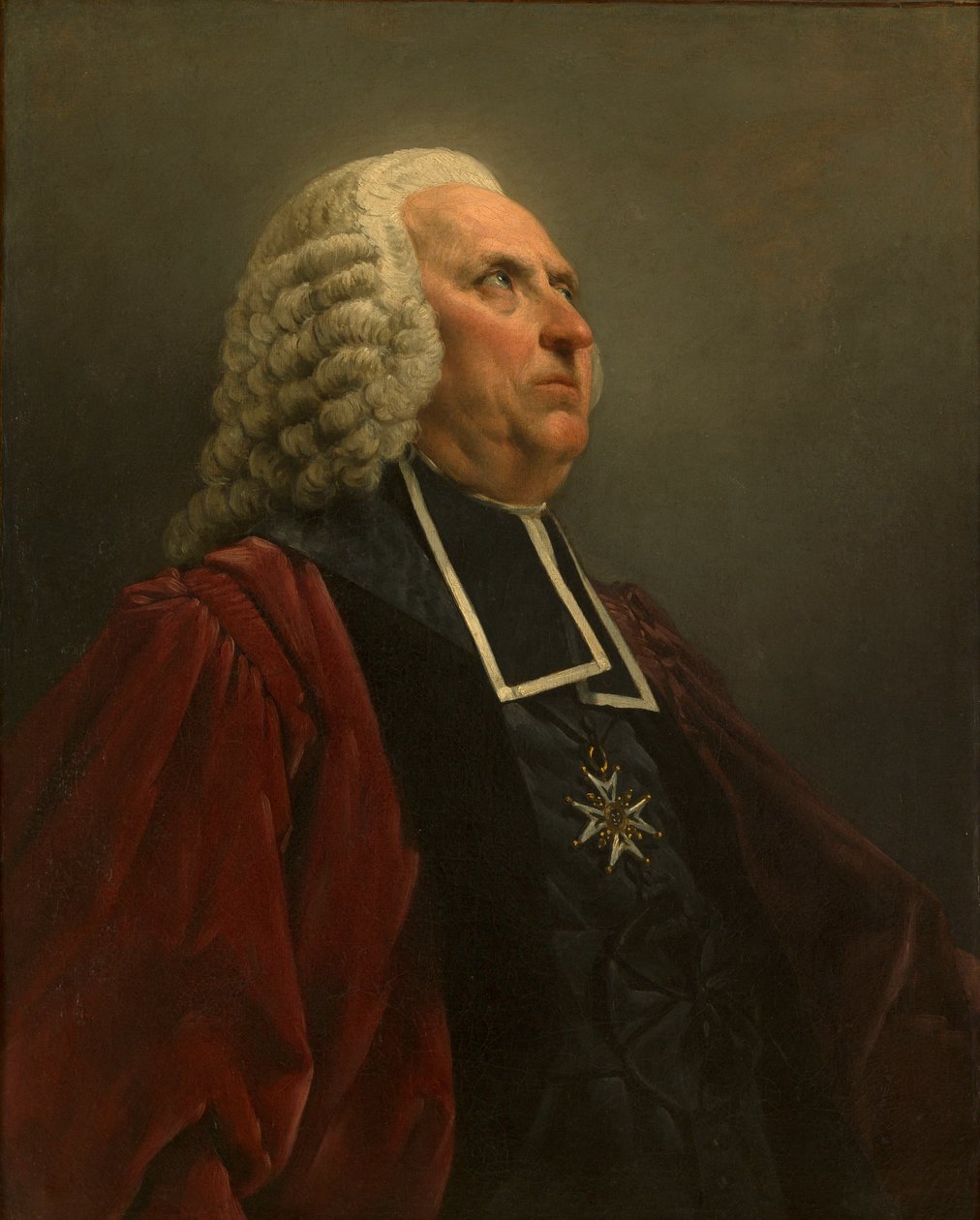 作家Louis-Sébastien Mercier 1740-1814的肖像，约1763年。 作者 诺埃尔·哈勒（Noel Halle）