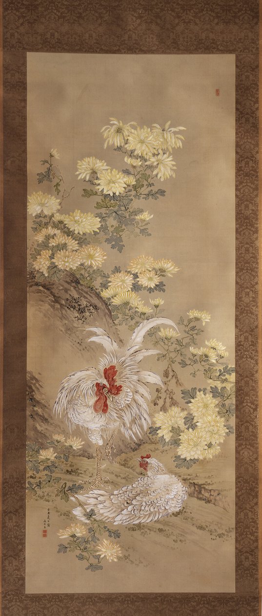 小鸡和菊花 作者 野口佑国