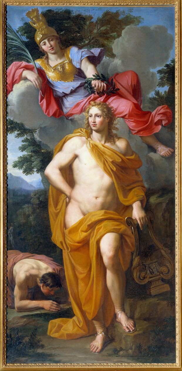 Apollo Crown by Minerve Painting by Noel Coypel (1628-1707) 1668 Sun. 2,14x1,03 m 作者 诺埃尔·科佩尔
