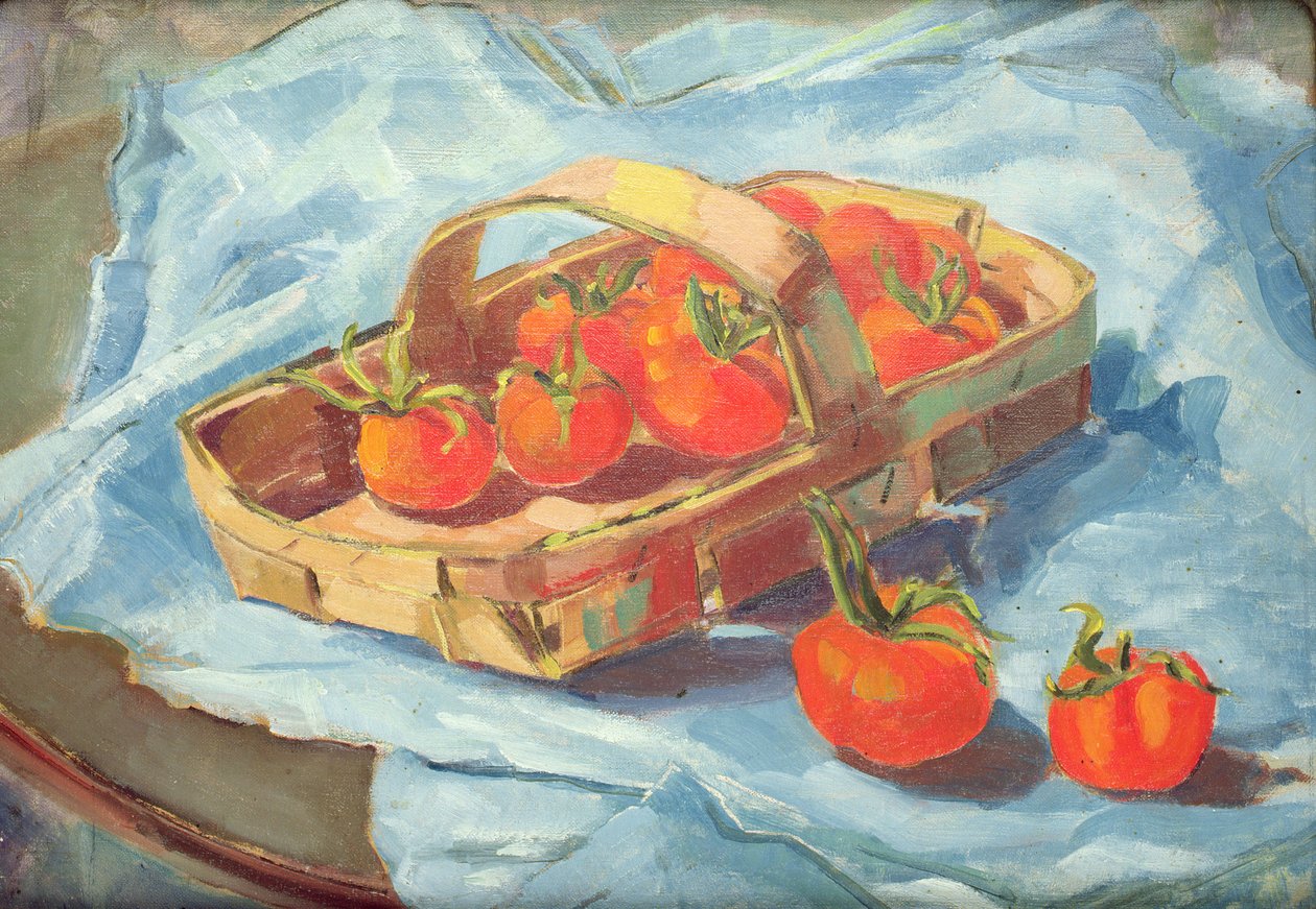西红柿篮，c.1936（布面油画） 作者 诺拉萨默斯