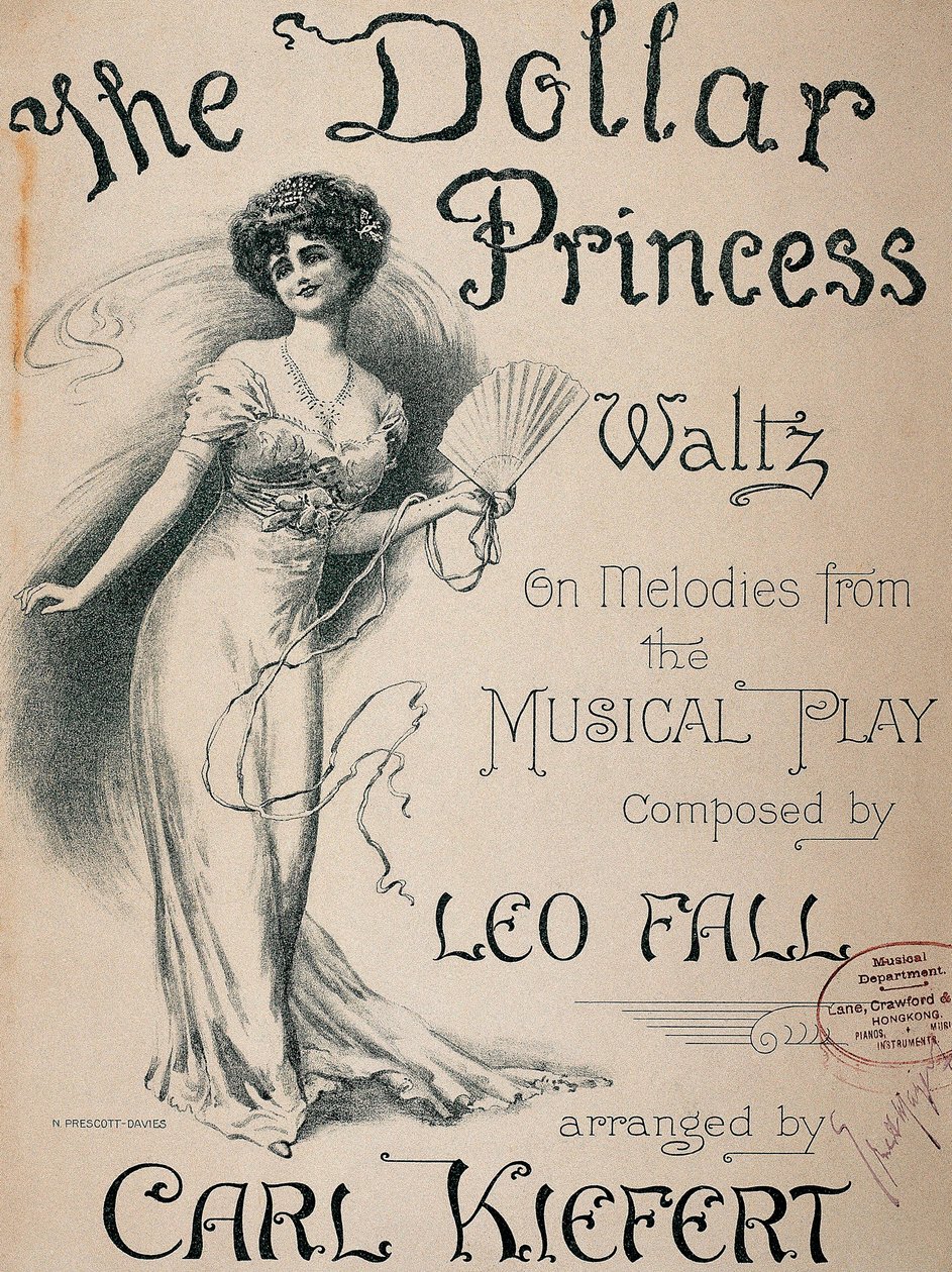 Poster for the musical "The dollar princess" 作者 诺曼·普雷斯科特·戴维斯（Norman Prescott Davies）