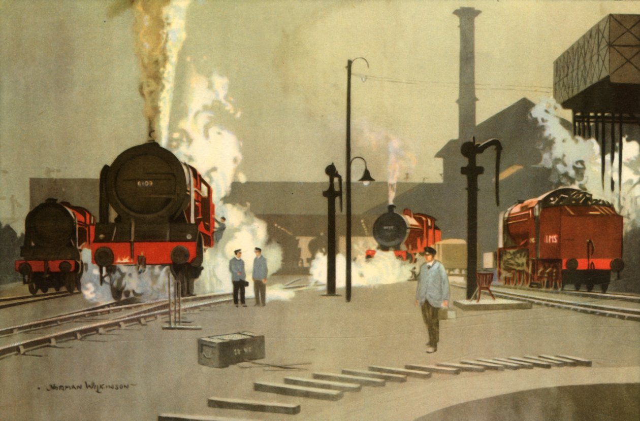 Camden Town Engine Sheds, c. 1935》，1945年。   作者 诺曼·威尔金森