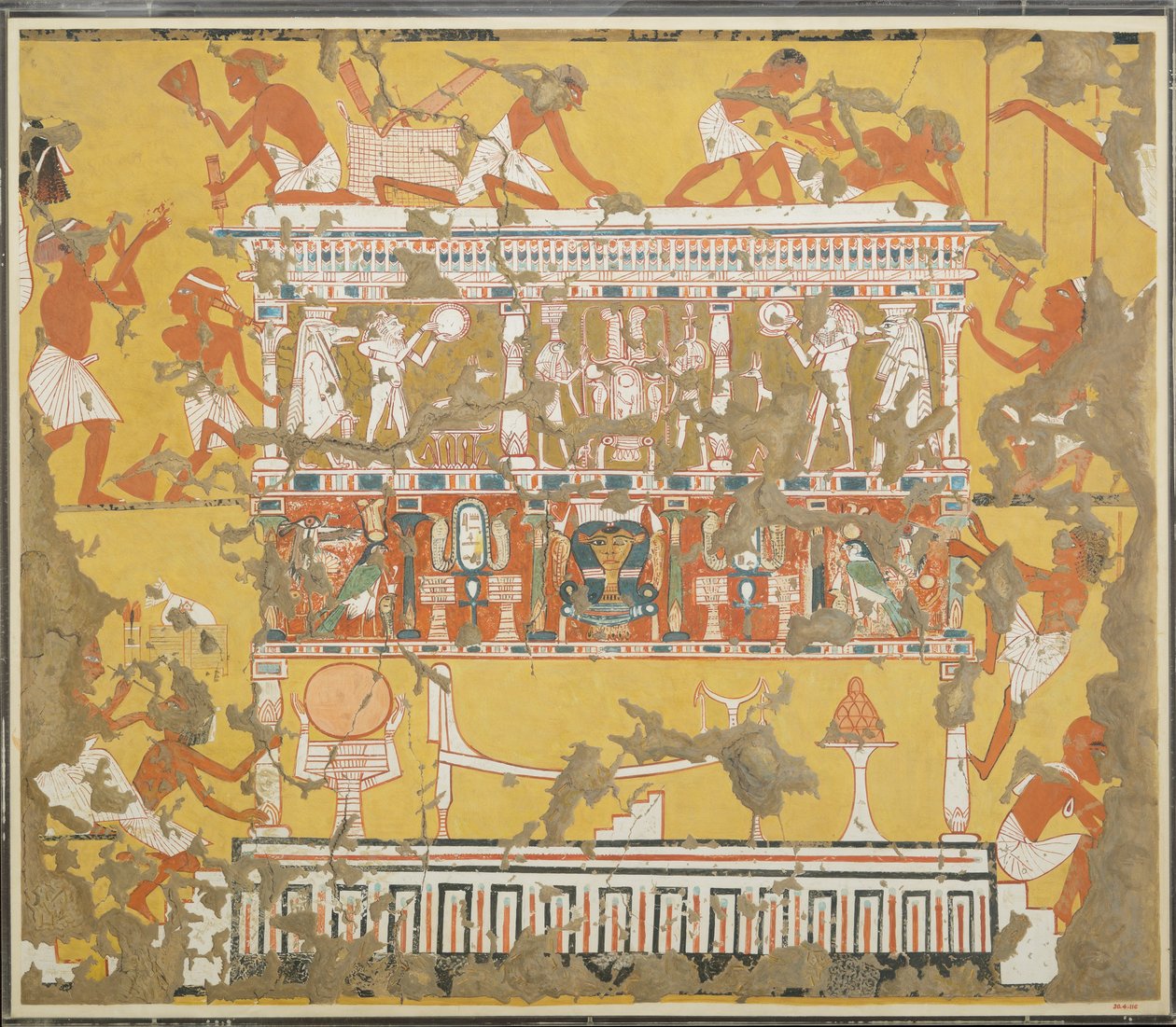 建造Catafalque，Ipuy墓，c。公元前1279年至1213年（纸上的蛋彩画） 作者 诺曼·德·加里斯·戴维斯
