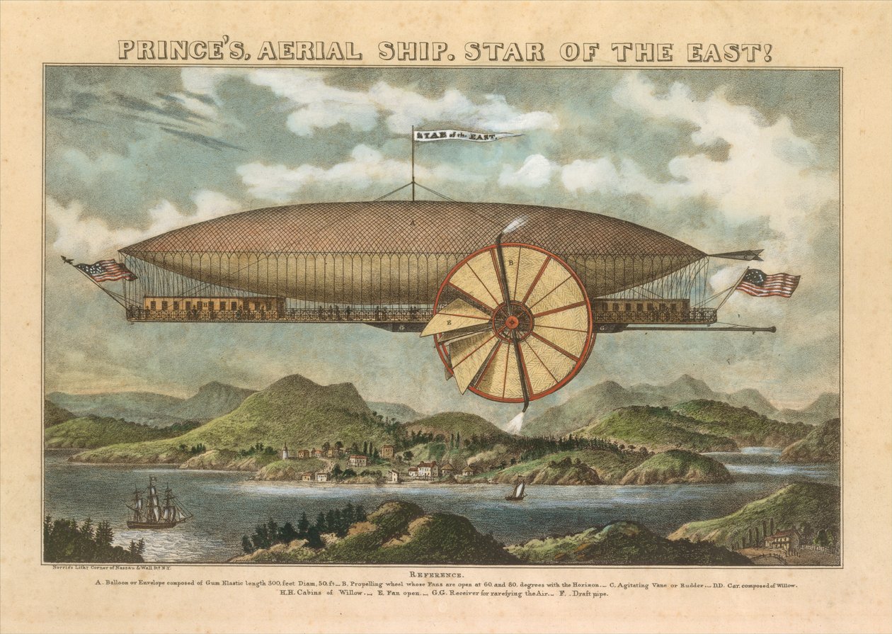 王子的航空船。东方之星！，19世纪。，19世纪。 作者 诺里斯的光刻