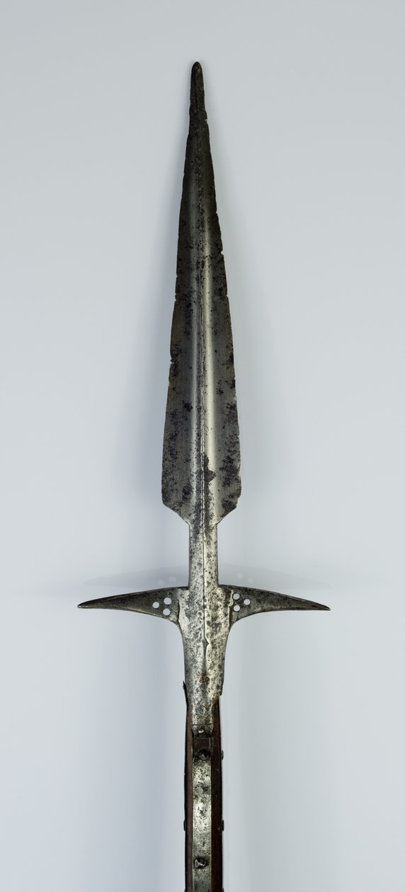 15至15世纪中叶的刺矛（钢，配以铜质镶嵌物和现代修复物） 作者 北意大利学校