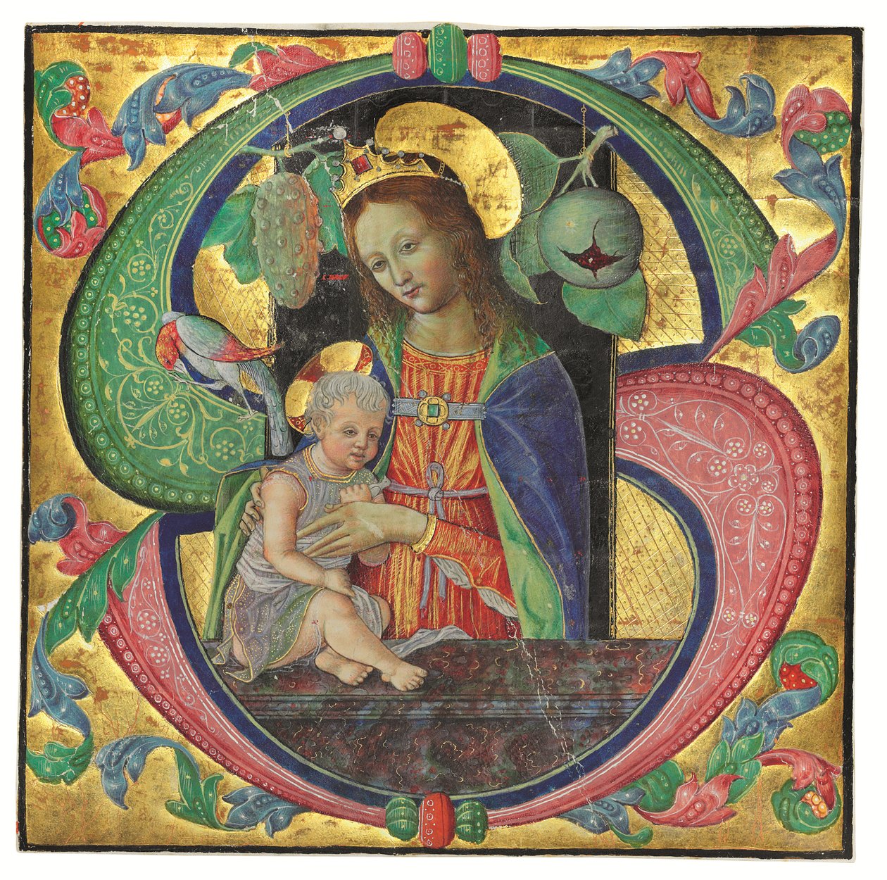 麦当娜和孩子，可能是米兰，c.1490 作者 北意大利学校