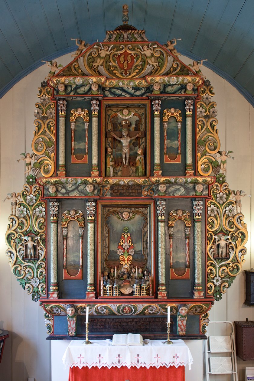 祭坛画，Mo I Rana教堂，1765年（彩绘木） 作者 挪威学校