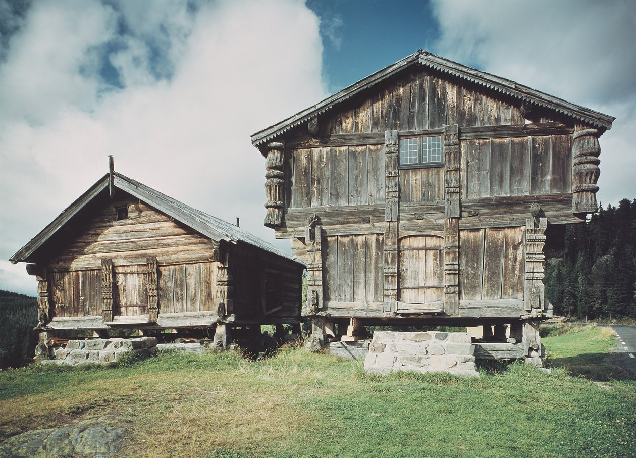 农民住宅，建于1712年 作者 挪威学校
