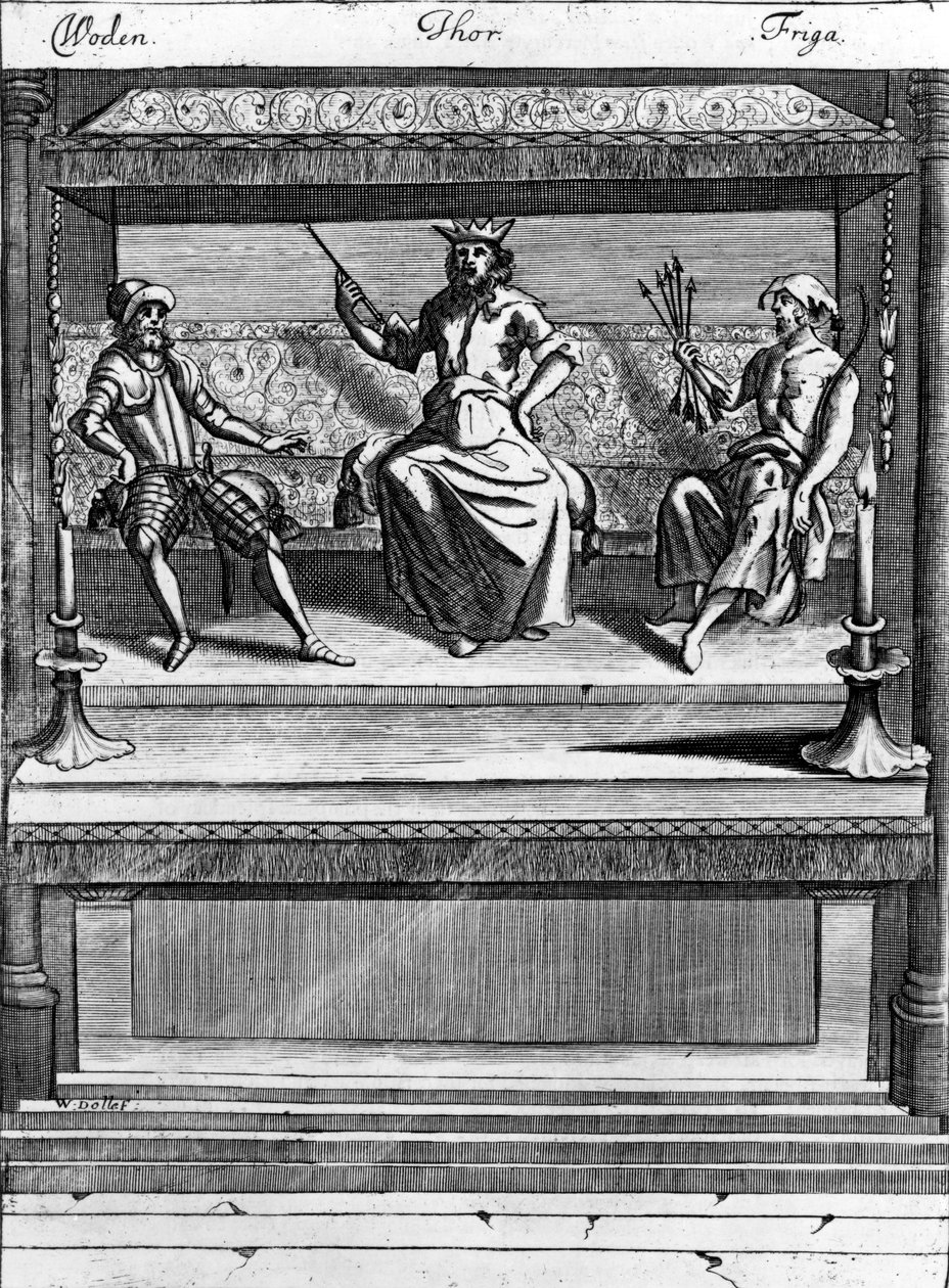 Woden，Thor和Friga，1670-1680 作者 挪威学校