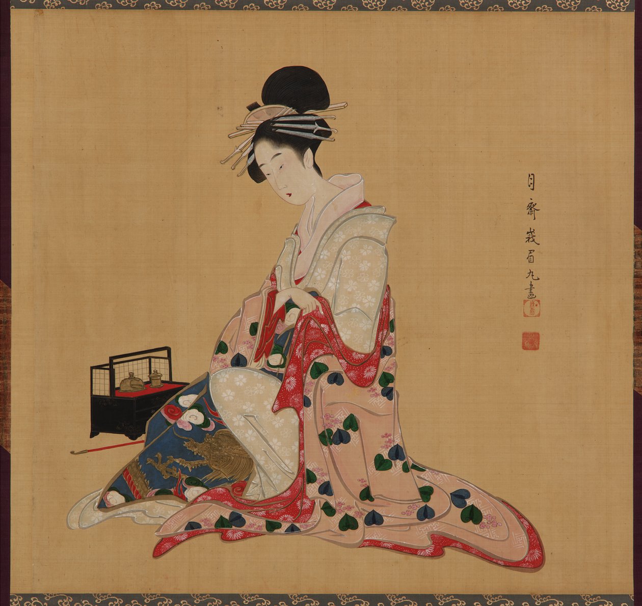 花魁，江户时期，19世纪初至中期。 作者 沼田格赛