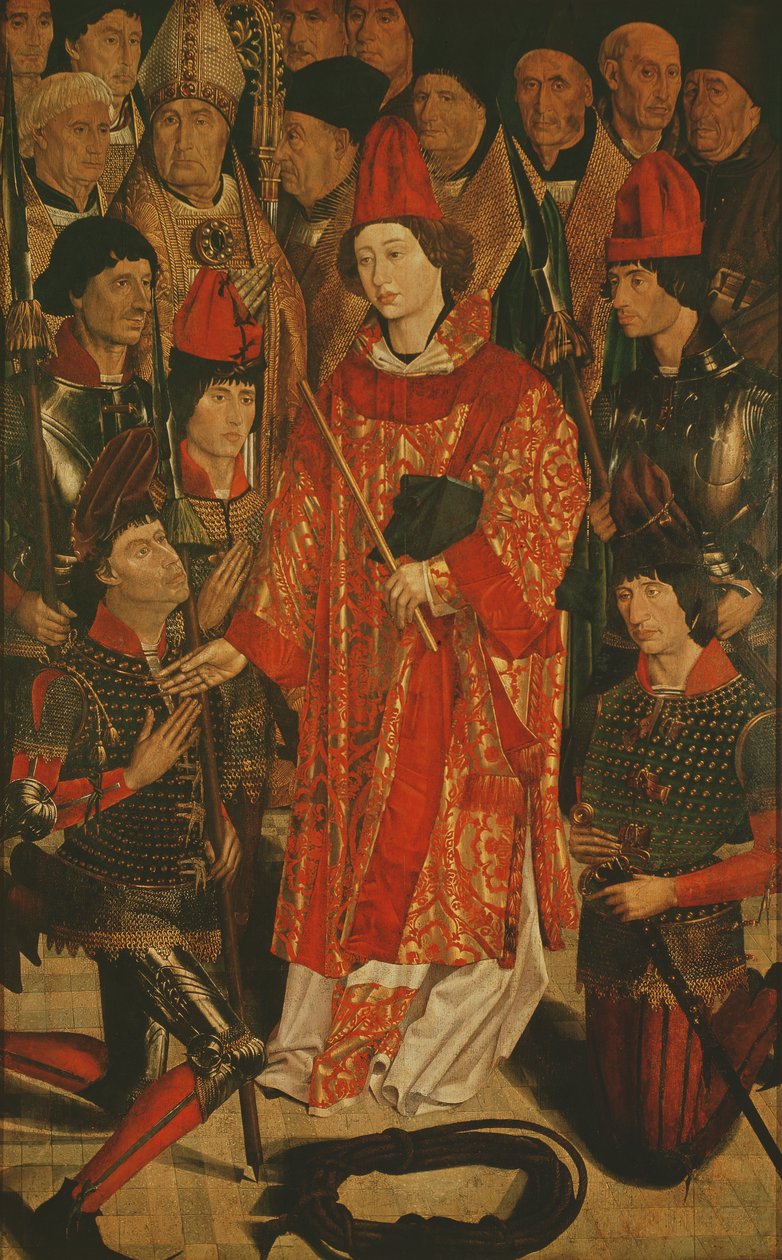 萨尔戈萨圣文森特（d.304），里斯本保护者，来自圣文森特的祭坛画，c.1495 作者 努诺·贡萨尔维斯（Nuno Goncalves）或冈萨维斯（Gonzalvez）