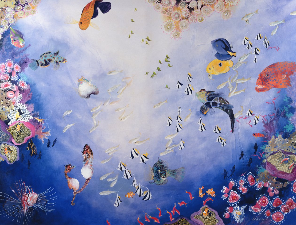 海底世界 IV（丙烯酸画布） 作者 奥迪尔·基德