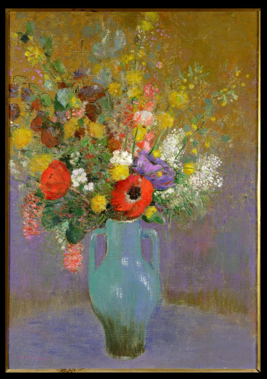 野花的花束，c.1900 作者 奥迪隆·雷顿（Odilon Redon）