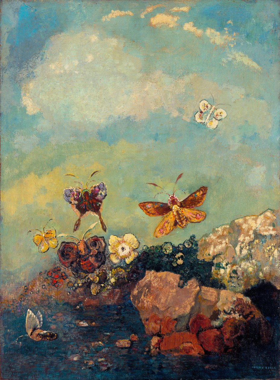 蝴蝶 作者 奥迪隆·雷顿（Odilon Redon）