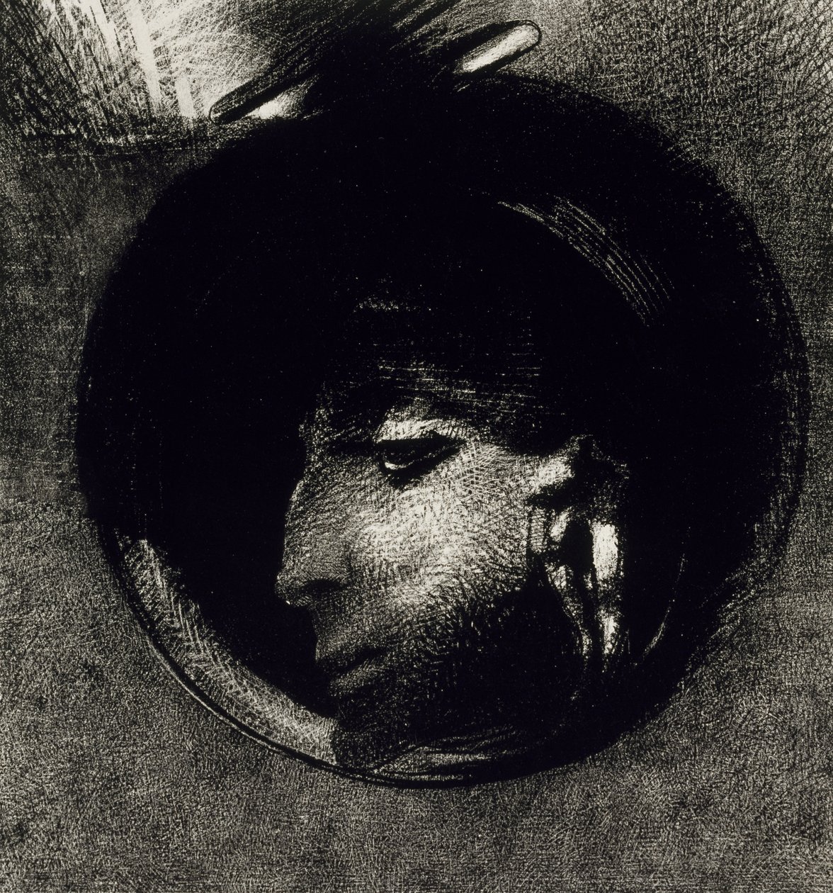 Auricular Cell，1893（中国应用纸上的平版印刷） 作者 奥迪隆·雷顿（Odilon Redon）