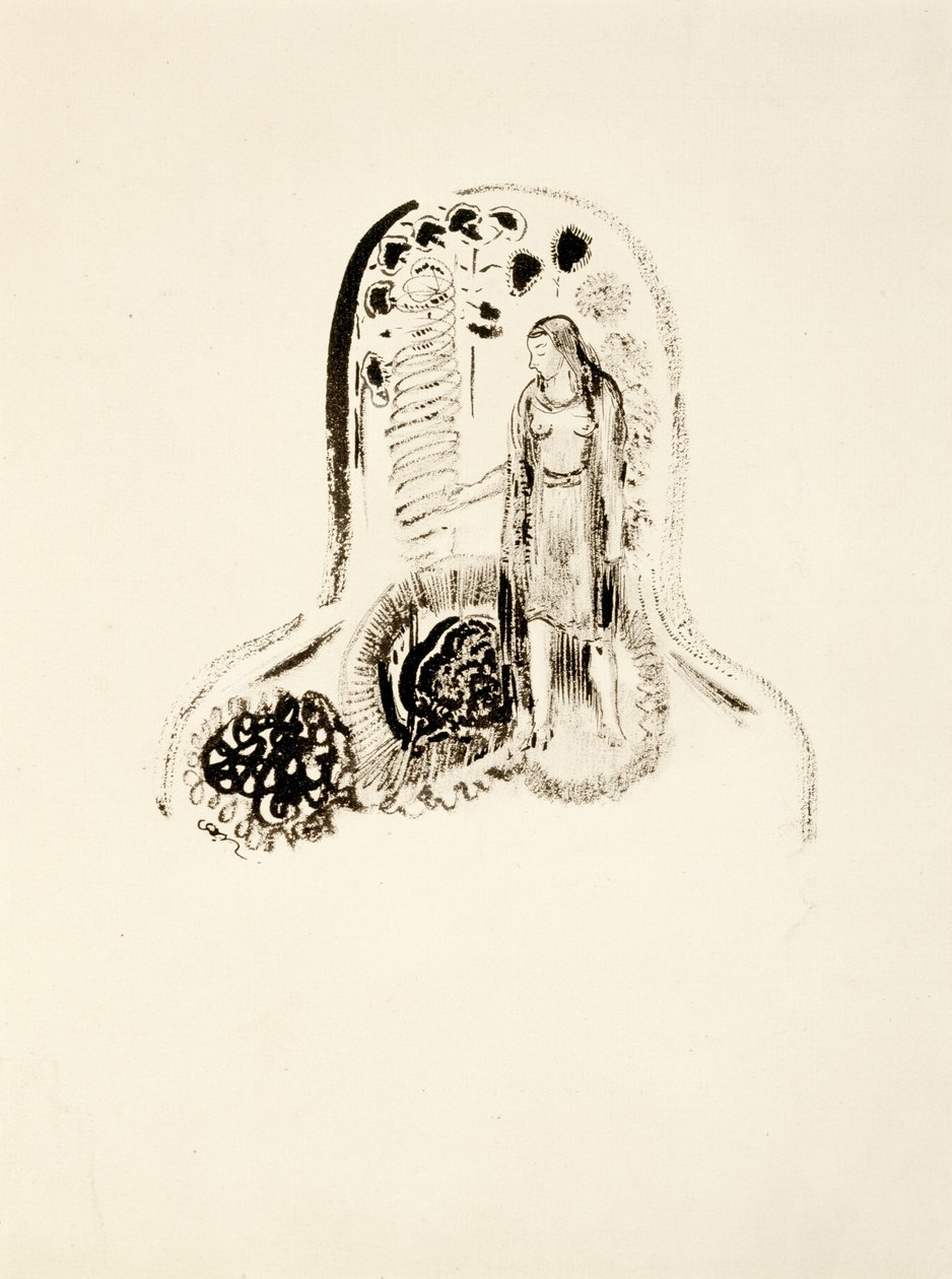 花园的女孩，1896-1900 作者 奥迪隆·雷顿（Odilon Redon）