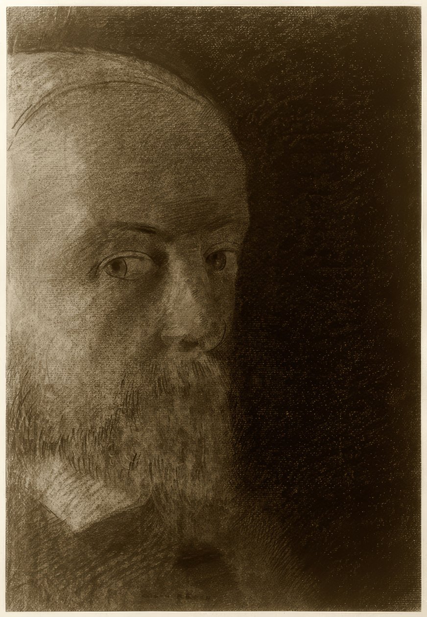 头像-自画像 作者 奥迪隆·雷顿（Odilon Redon）