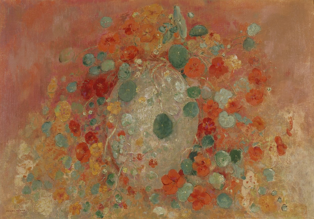 金莲花，1905年 作者 奥迪隆·雷顿（Odilon Redon）