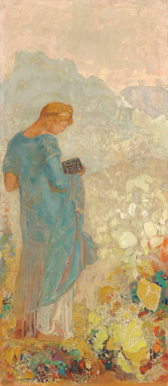 潘多拉，1910-2 作者 奥迪隆·雷顿（Odilon Redon）