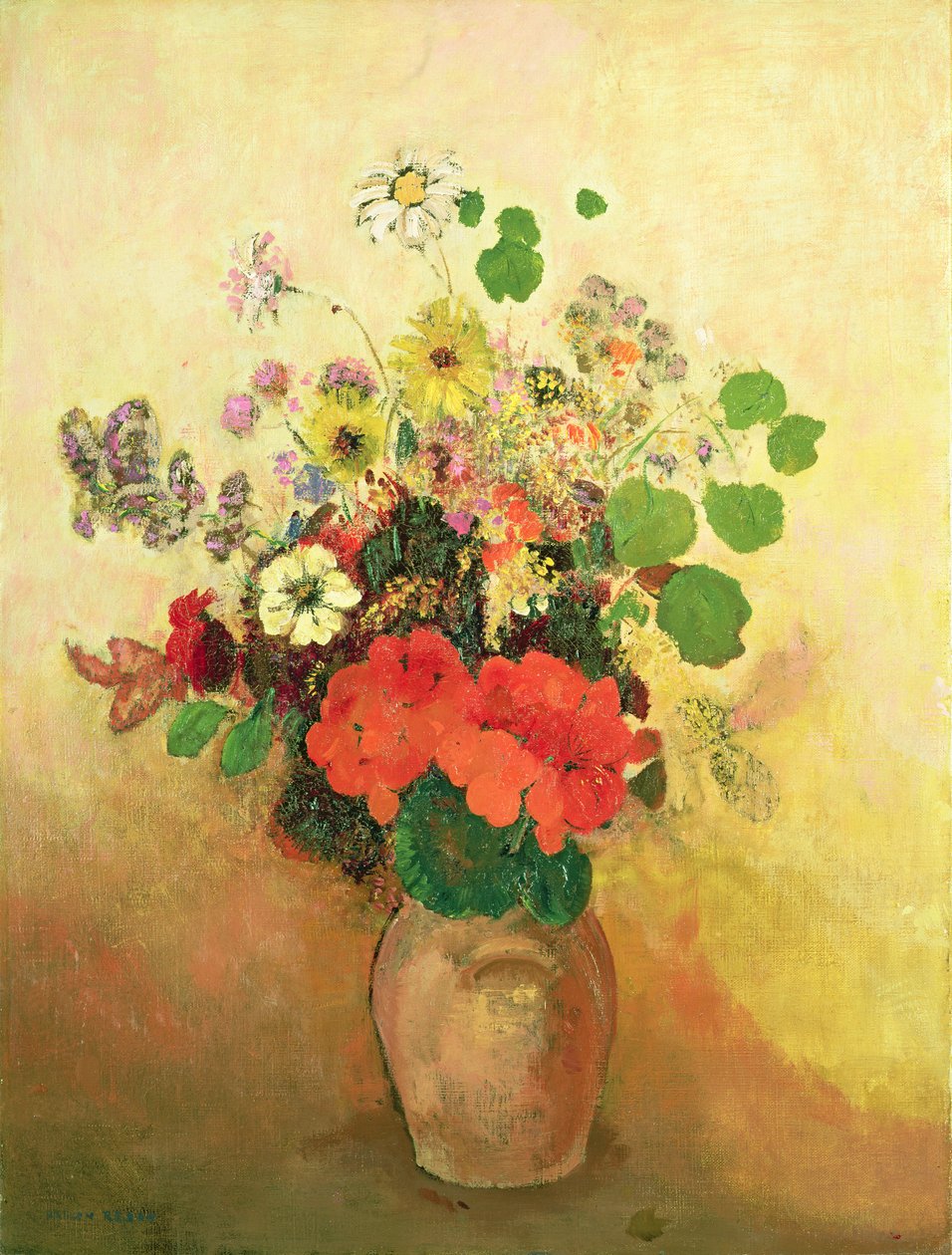 花瓶，c.1908-10 作者 奥迪隆·雷顿（Odilon Redon）