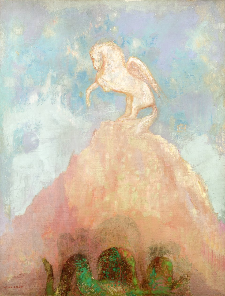 白色飞马座，c.1908 作者 奥迪隆·雷顿（Odilon Redon）