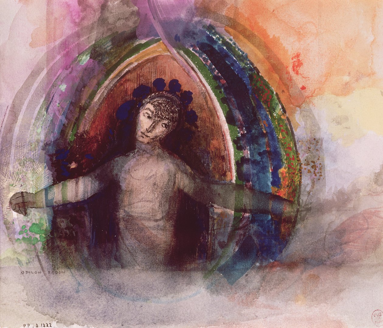 伸胳膊的女人 作者 奥迪隆·雷顿（Odilon Redon）