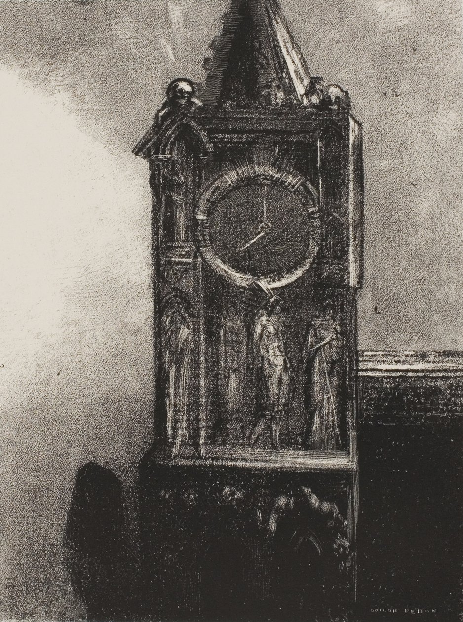 塔楼上响起钟声，选自《陪审员 作者 奥迪隆·雷顿（Odilon Redon）