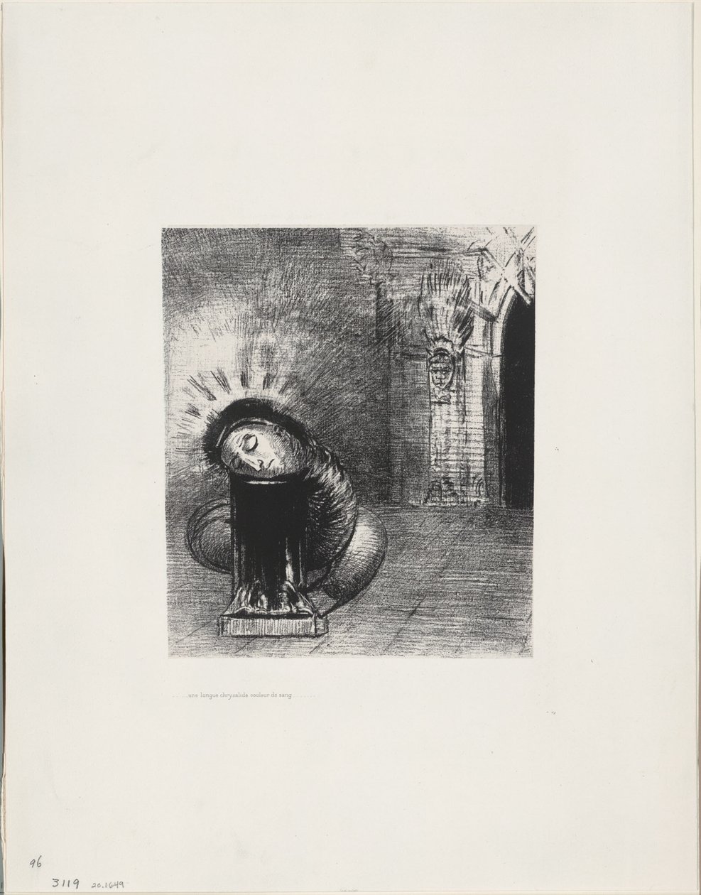 漫长的蛹，血的颜色，第 2 版，共 6 页 作者 奥迪隆·雷顿（Odilon Redon）