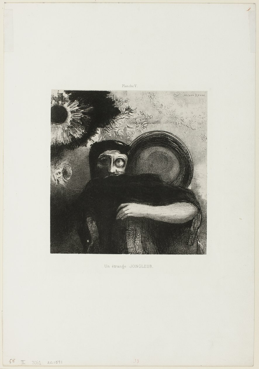 奇怪的戏法师》，第 5 盘 作者 奥迪隆·雷顿（Odilon Redon）