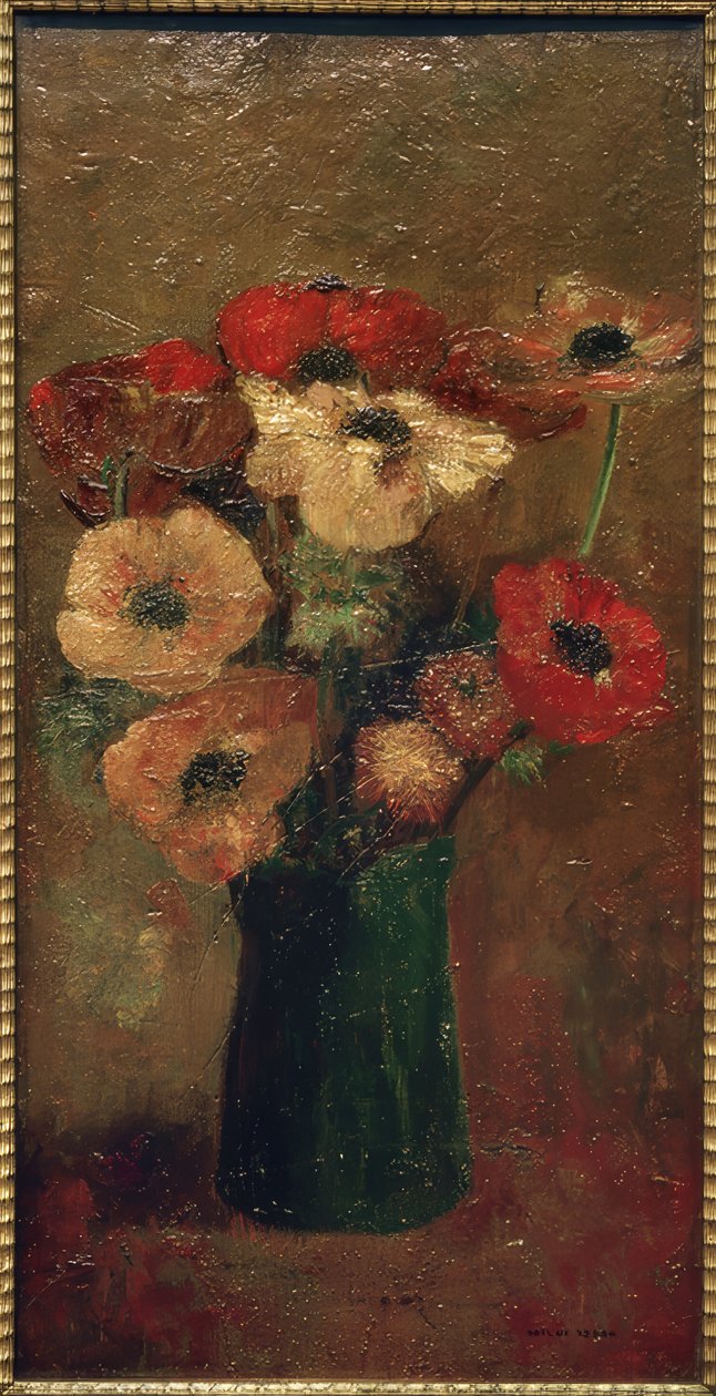 Anemonen 作者 奥迪隆·雷顿（Odilon Redon）