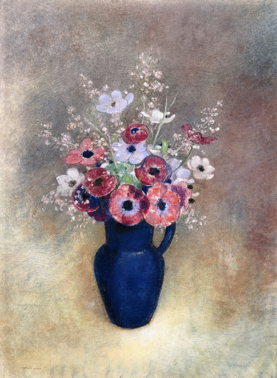 1950-15年的水罐中的海葵 作者 奥迪隆·雷顿（Odilon Redon）