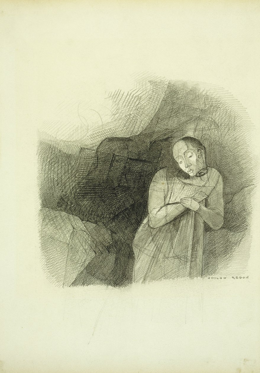 幻影，1870-75年 作者 奥迪隆·雷顿（Odilon Redon）