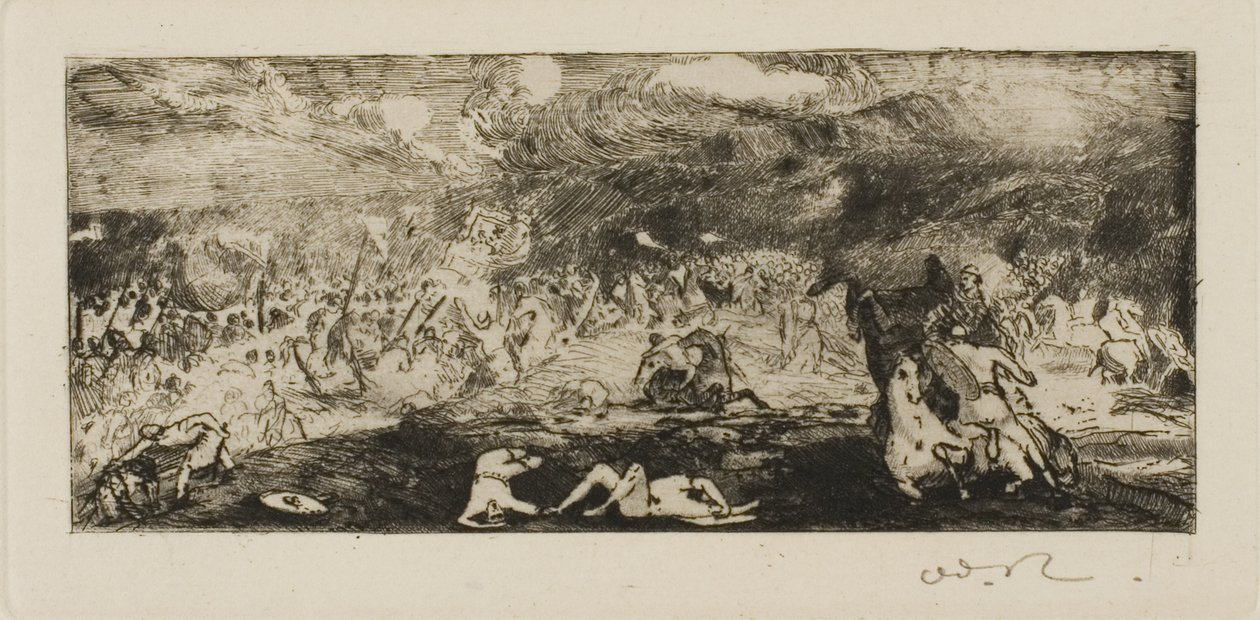 战斗 作者 奥迪隆·雷顿（Odilon Redon）