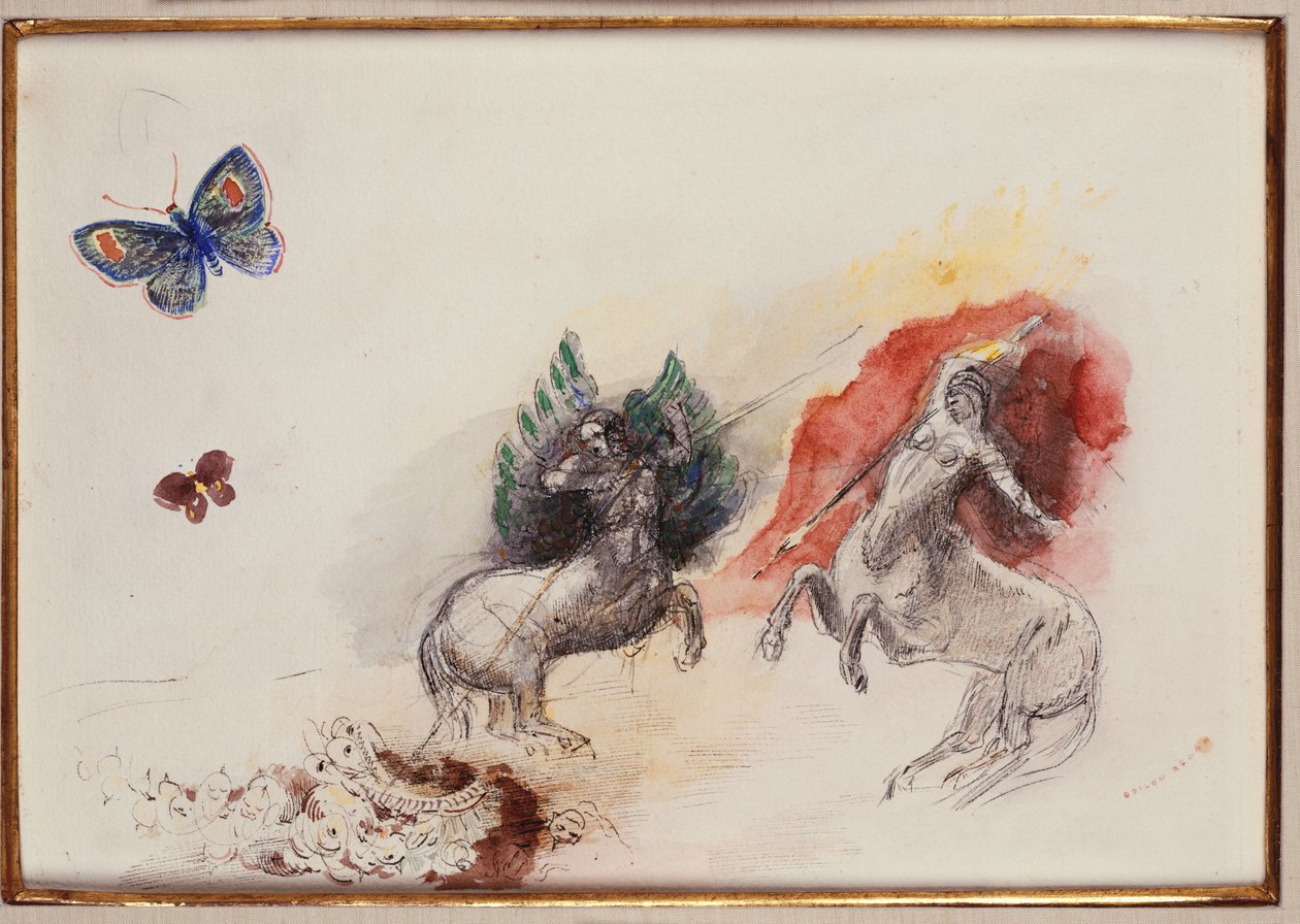半人马之战 作者 奥迪隆·雷顿（Odilon Redon）