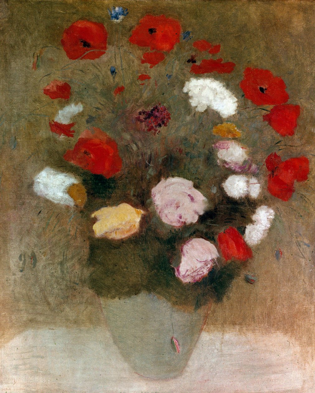 罂粟花束 由 Odilon redon 绘画（1840-1916 年）。 作者 奥迪隆·雷顿（Odilon Redon）
