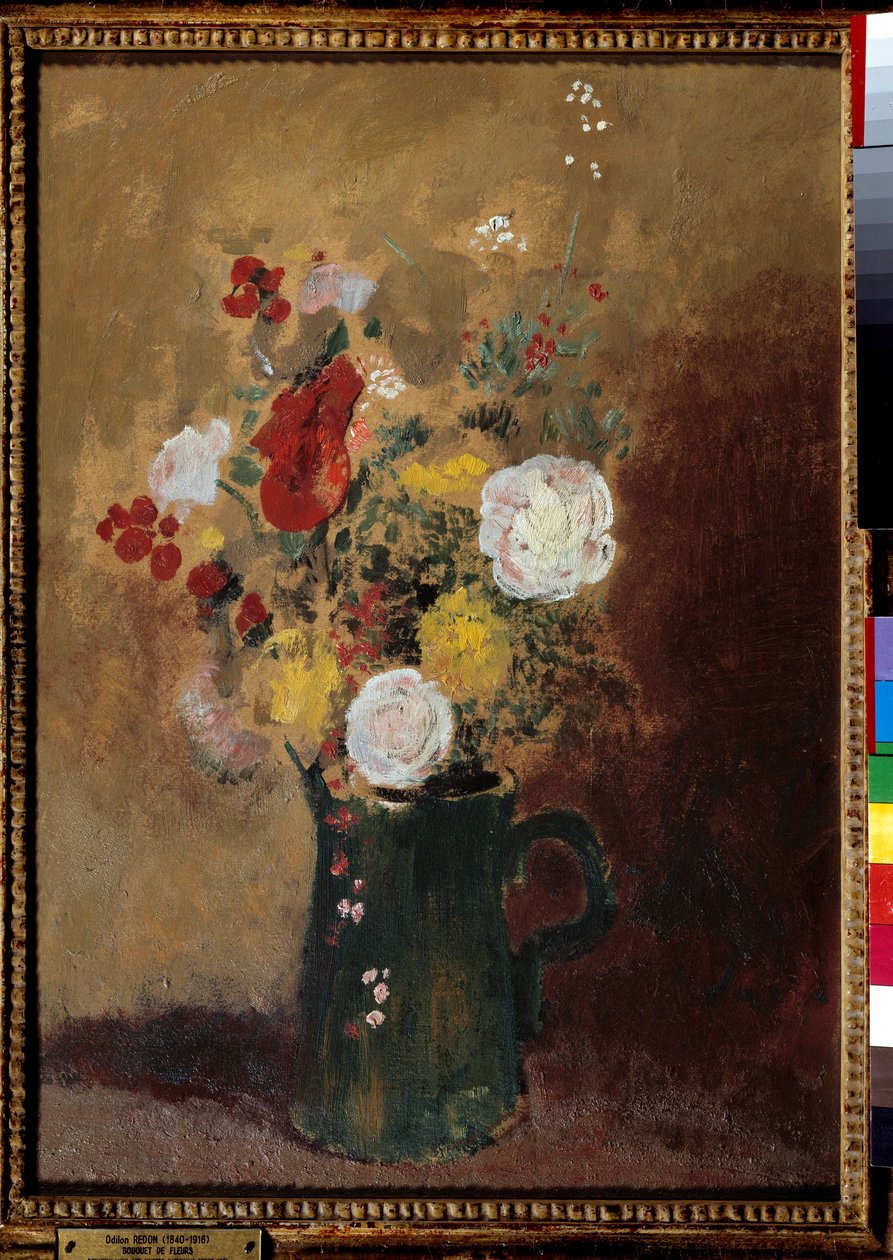 Odilon Redon (1840-1916) 绘画的花束 19 世纪波尔多，Musee des Beaux Arts 作者 奥迪隆·雷顿（Odilon Redon）