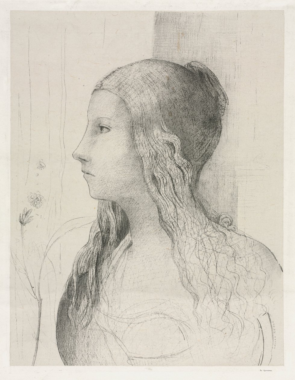 1894年，在《暮光之城》中的布吕尼尔希尔德。 作者 奥迪隆·雷顿（Odilon Redon）