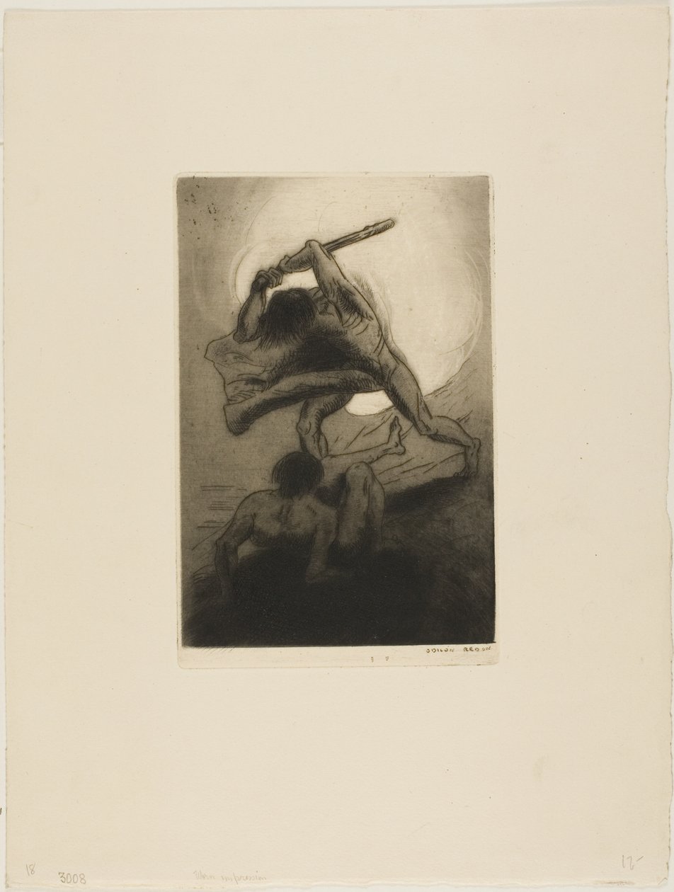 该隐和亚伯 作者 奥迪隆·雷顿（Odilon Redon）