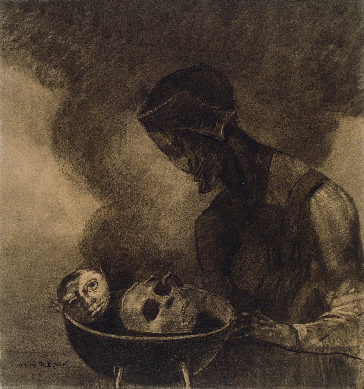 女巫的熔炉 作者 奥迪隆·雷顿（Odilon Redon）