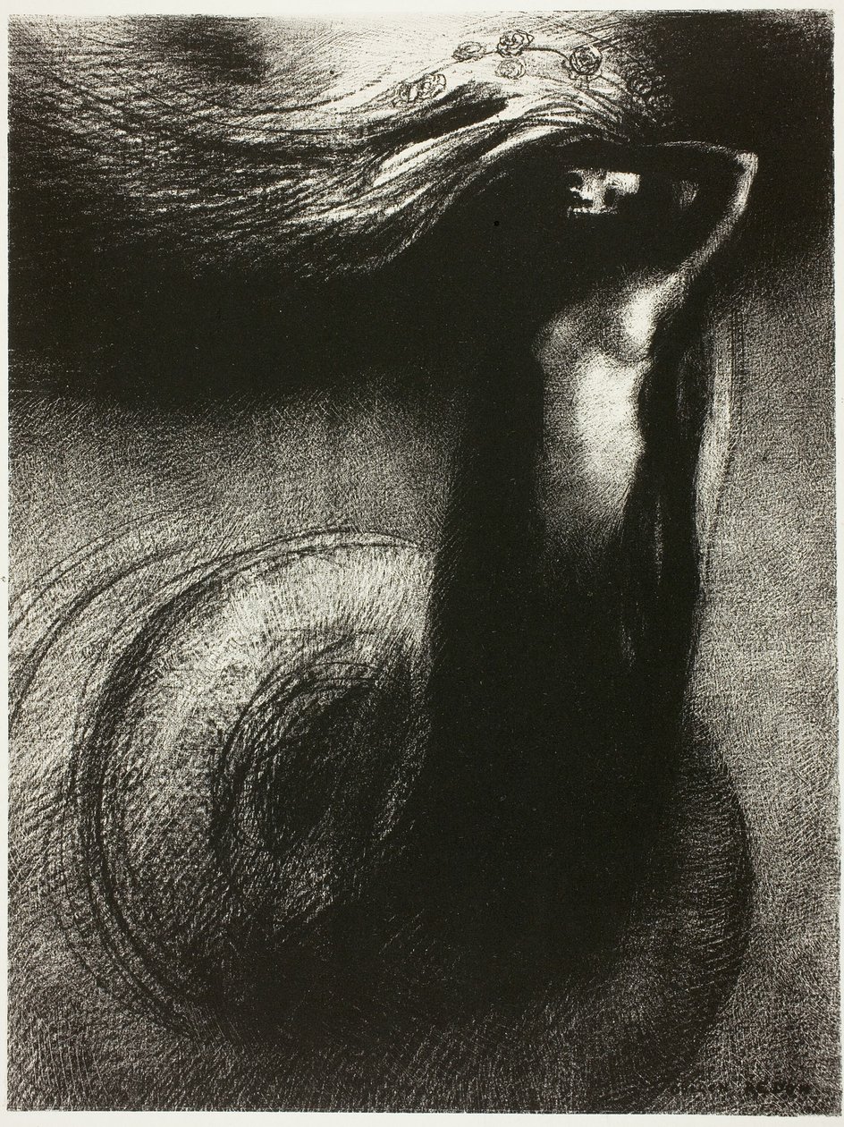 死亡"我的讽刺胜过一切 作者 奥迪隆·雷顿（Odilon Redon）